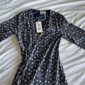 Mata Traders Navy Sunburst Dress